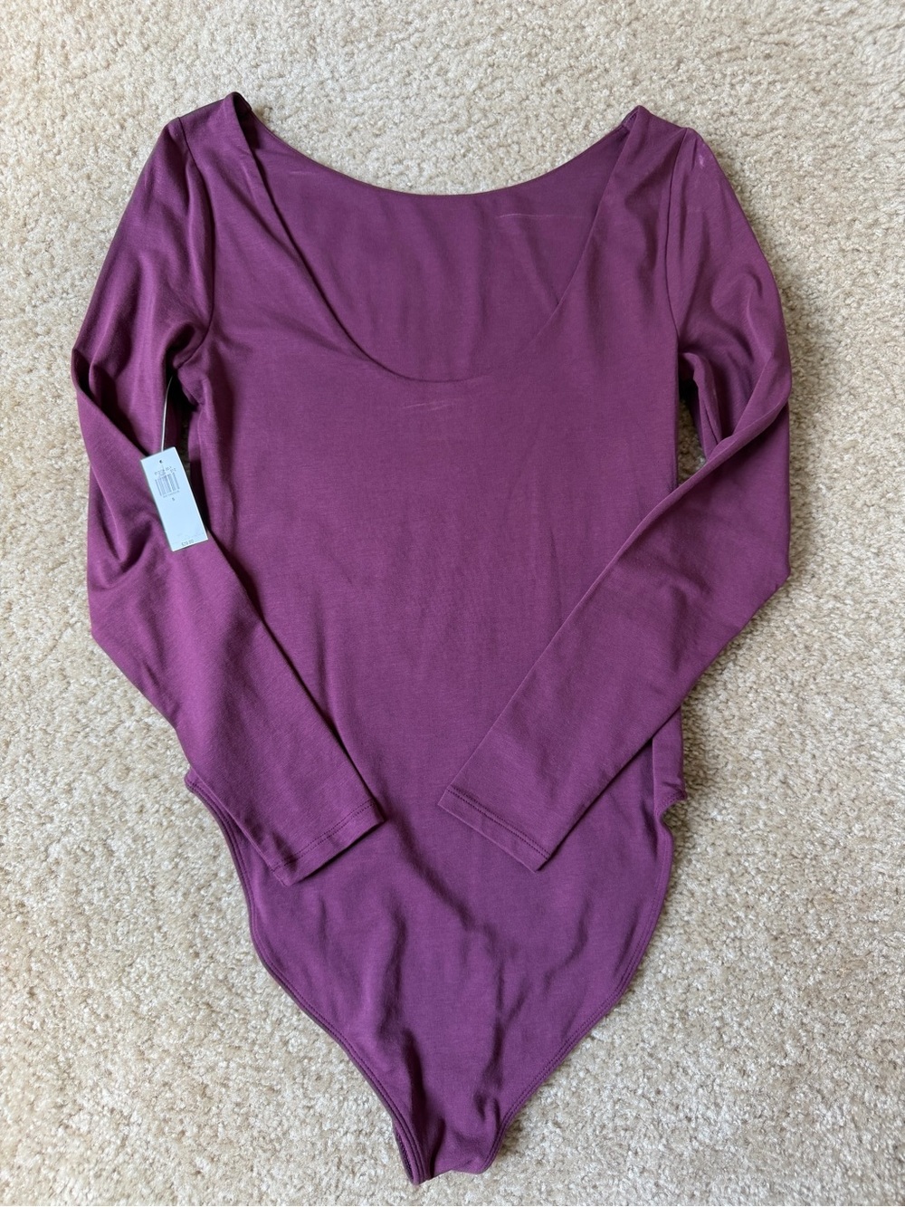 Old Navy Long Sleeve Scoop Neck Bodysuit - Plum